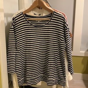 Madewell - Sweatshirt - M - navy and white stripe